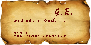 Guttenberg Renáta névjegykártya